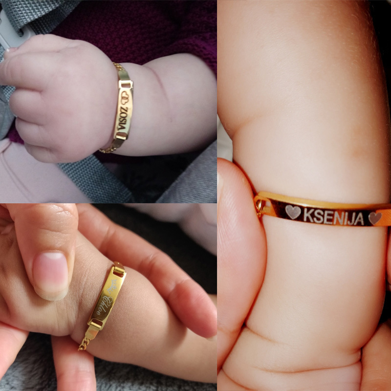 Coordinates Bracelet - Vnox Customize Baby Name Bracelets for