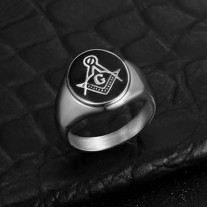 Men Vintage 316L Stainless Ste - Initial Ring Custom ulasan dan harga