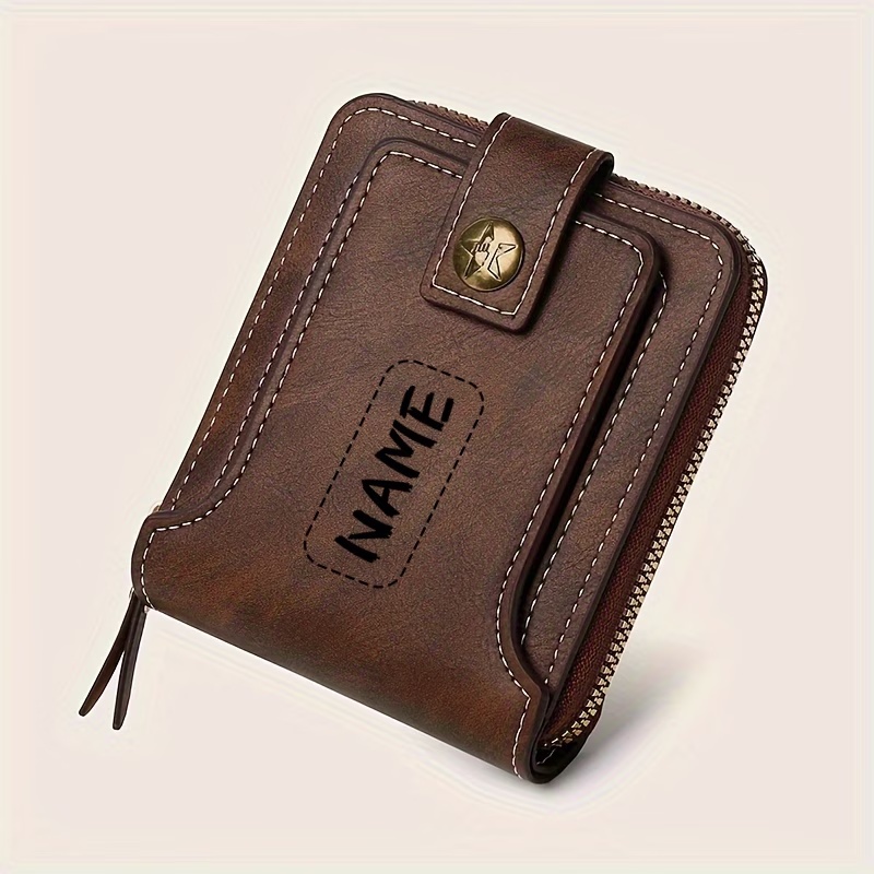 Custom Name Men's PU Wallet, C - Personalized Name Box ulasan dan harga