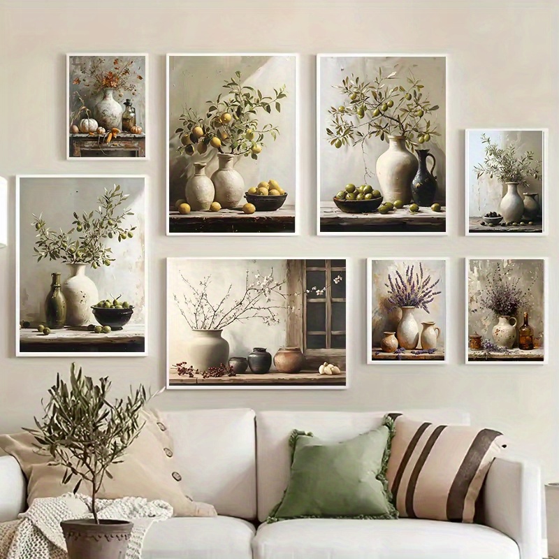 1pc Frameless Retro Still Life - Family Tree Print ulasan dan harga
