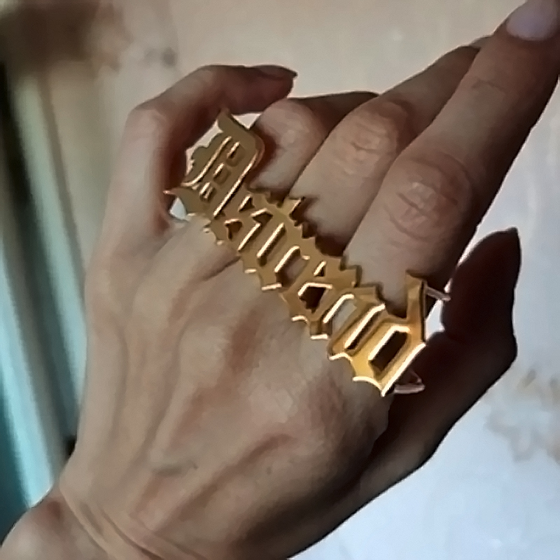 Custom Name Ring for Men Women - Initial Ring Custom ulasan dan harga