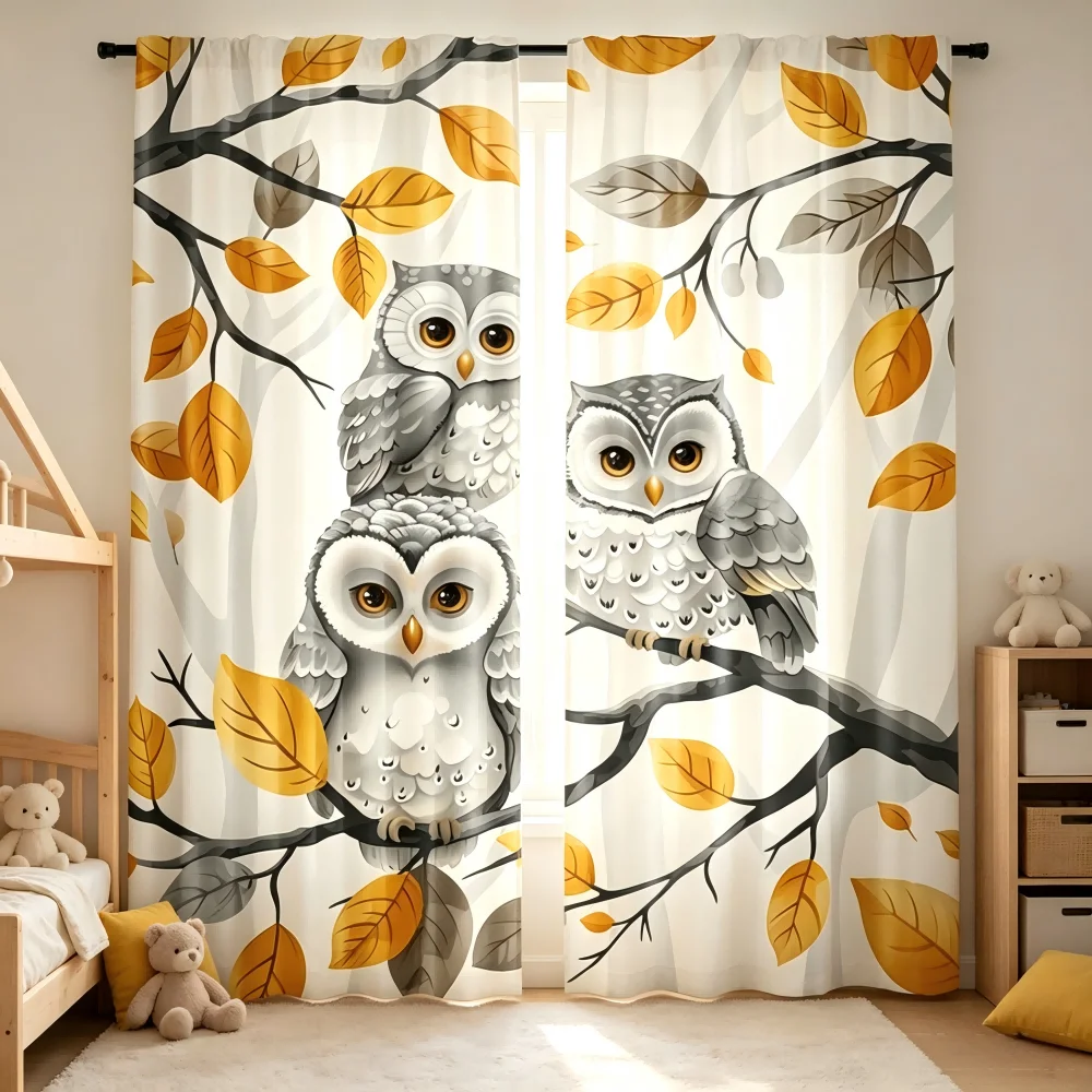 2PCS Digital Printed Curtain,  - Family Tree Print ulasan dan harga