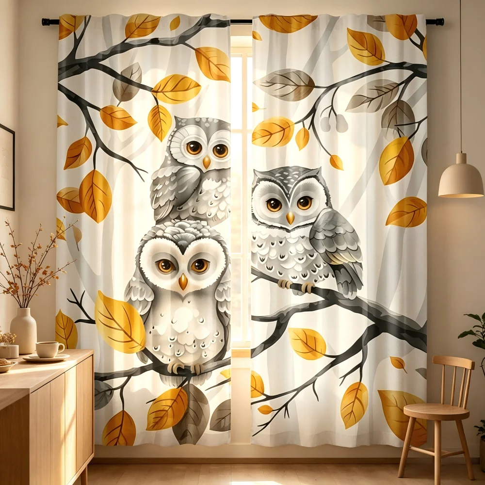 2PCS Digital Printed Curtain,  - Family Tree Print ulasan dan harga