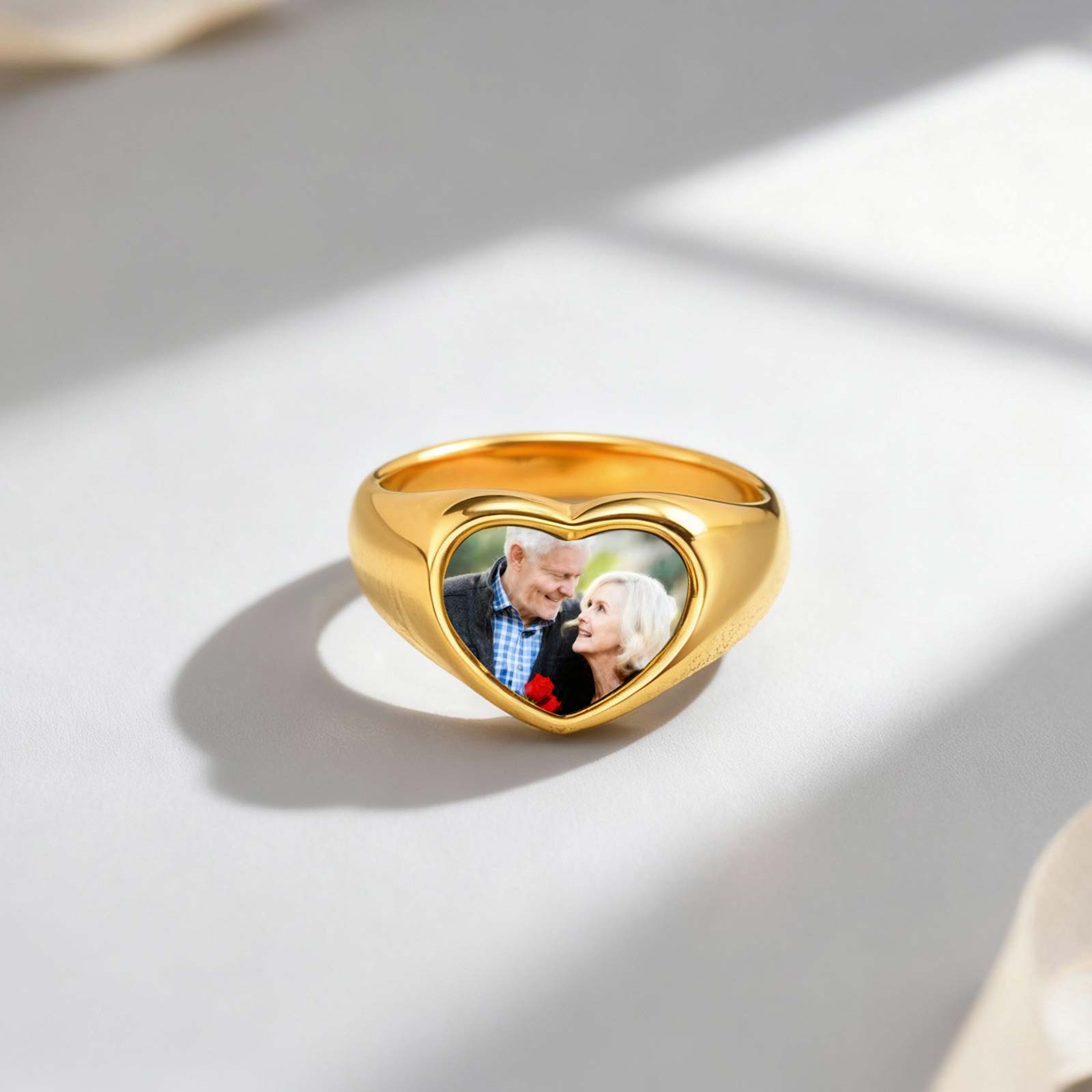 Custom Photo Signet Ring for W - Initial Ring Custom ulasan dan harga