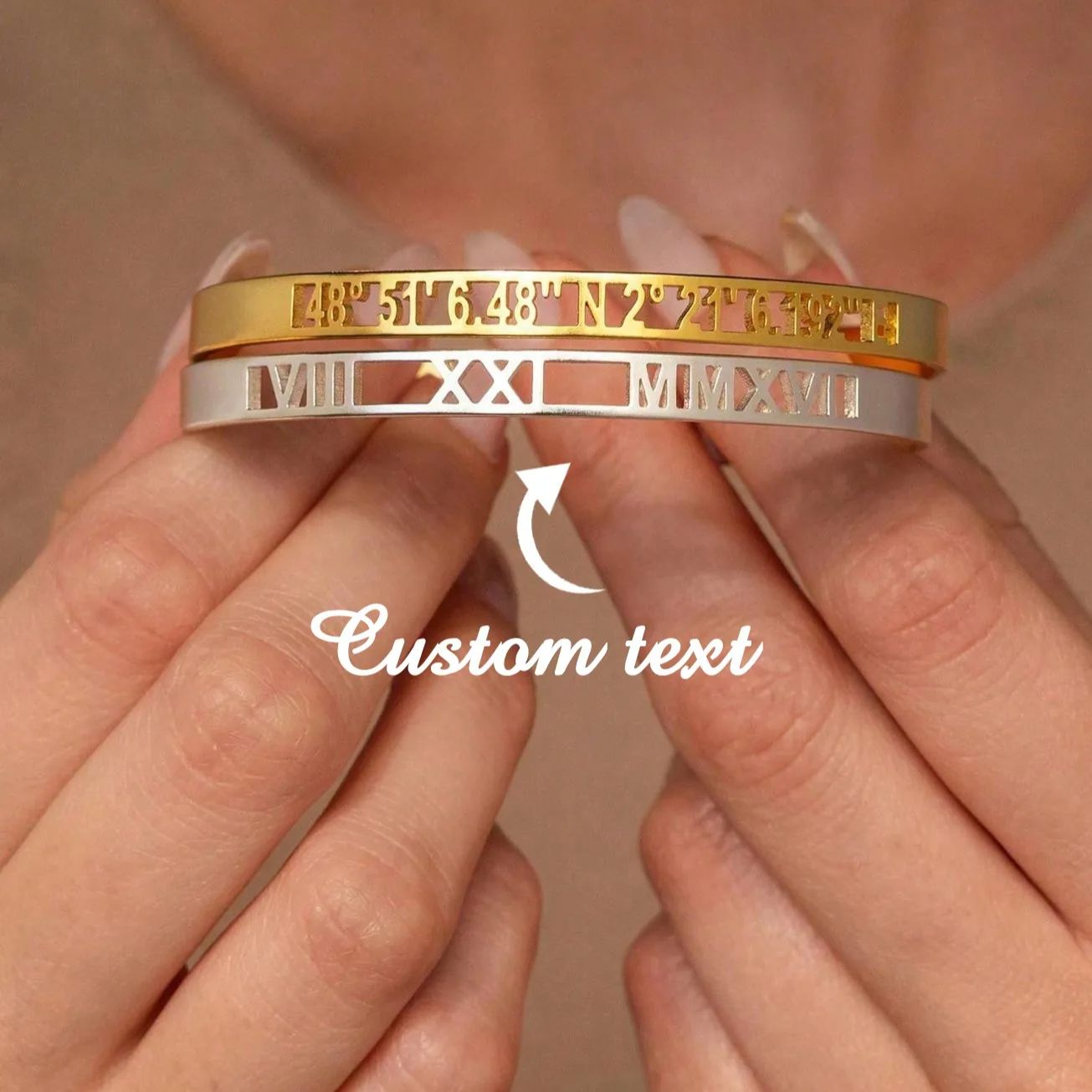 Custom Date Coordinate Roman N - Coordinates Bracelet ulasan dan harga
