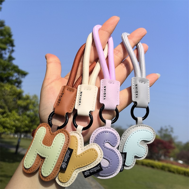 A To Z Leather Initials Keycha - Monogram Keychain Leather ulasan dan harga