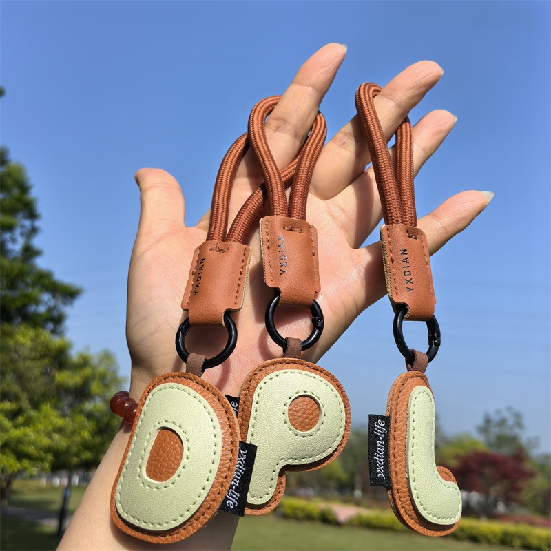 A To Z Leather Initials Keycha - Monogram Keychain Leather ulasan dan harga