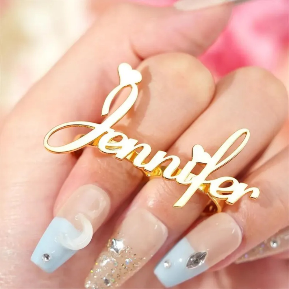 LeeChee Personalized Two Finge - Initial Ring Custom ulasan dan harga