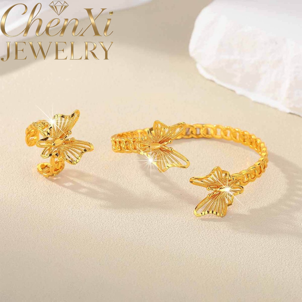 Sand Gold Floral Open-End Bang - Coordinates Bracelet ulasan dan harga
