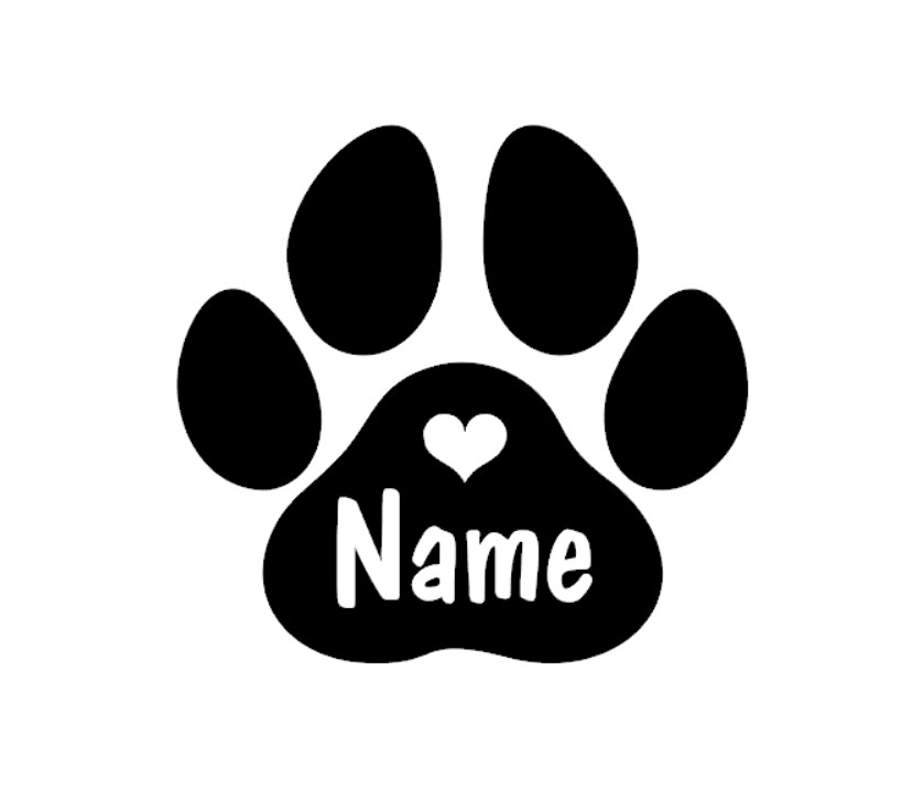2pcs Personalised Paw Print wi - Pet Portrait Custom ulasan dan harga